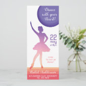 Invitation École de danse récital de ballet de silhouette de  (Debout devant)