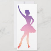 Invitation École de danse récital de ballet de silhouette de  (Dos)