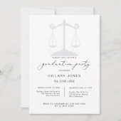 Invitation École de droit moderne Paralegal Calligraphie (Devant)