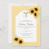 Invitation École de l'infirmière Caduceum Sunflowers Cadre (Devant)