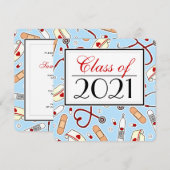 Invitation École de sciences infirmières RN Carré de diplôme (Devant / Derrière)