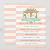 Invitation École de soins infirmiers Coral et Aqua Caduceus (Devant / Derrière)