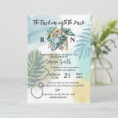 Invitation École de soins infirmiers Diplôme Boho Botanical F (Debout devant)