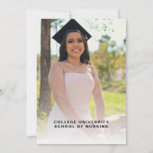 Invitation École de soins infirmiers Photo Graduation Party I (Dos)