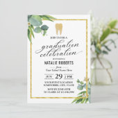 Invitation École dentaire Foliage botanique Dentiste Diplôme (Debout devant)