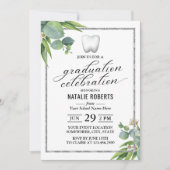 Invitation École dentaire Foliage Dentiste Diplôme Botanique (Devant)