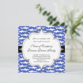 Invitation École des requins Funny Bleu et Blanc (Debout devant)