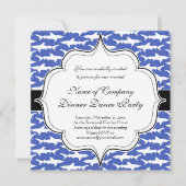 Invitation École des requins Funny Bleu et Blanc (Devant)