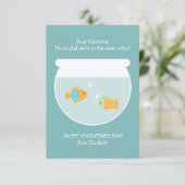 Invitation École des Valentines de classe de poissons (Debout devant)