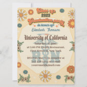 Invitation École d'infirmière super hippie personnalisée (Devant)