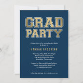 Invitation École Esprit ÉDITABLE COULEUR Graduation Invitatio (Dos)