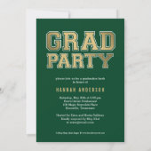 Invitation École Esprit ÉDITABLE COULEUR Graduation Invitatio (Dos)