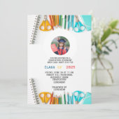 Invitation école maternelle moderne pour enfants de fin d'étu (Debout devant)