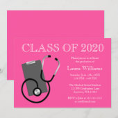 Invitation École Médicale de sciences infirmières Diplôme en  (Devant / Derrière)