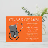 Invitation École Médicale de soins infirmiers Orange Diplôme (Debout devant)