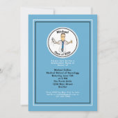 Invitation École Médicale drôle pour lui Bleu Graduation (Devant)