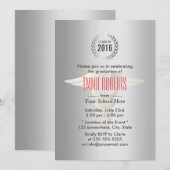 Invitation École Médicale et infirmière Moderne Argent (Devant / Derrière)