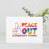 Invitation École primaire Peace Out Tie Dye Dernier jour (Debout devant)