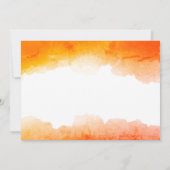 Invitation Ecole secondaire Orange Watercolor Réunion (Dos)