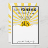 Invitation écoles à l'extérieur pour l'été cadeau enseignant  (Devant / Derrière)