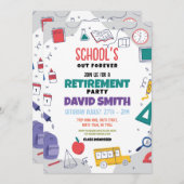 Invitation Écoles Notre Forever Retraite Party Enseignant (Devant / Derrière)