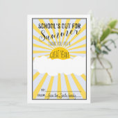 Invitation écoles pour l'été cadeau enseignant CARD HOLDER (Debout devant)