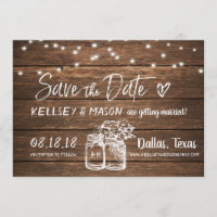 Économie rustique | Pots Mason & Lumières de chaîn