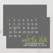 Invitation Économies de calendrier les annonces de mariage de (Devant / Derrière)