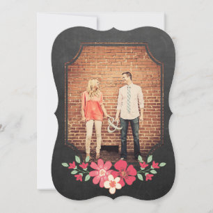 Invitation Économies florales rustiques de tableau la