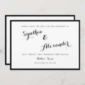 Invitation Économies modernes noires et blanches de frontière (Devant / Derrière)