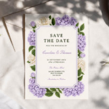 Économisez la date chic avec une fleur de lavande
