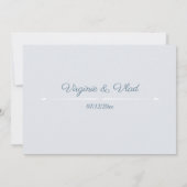 Invitation Économisez la date de mariage bleu poussiéreux (Dos)