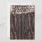 Invitation Écorce d'arbre rustique Bois et lumières Invitatio (Dos)