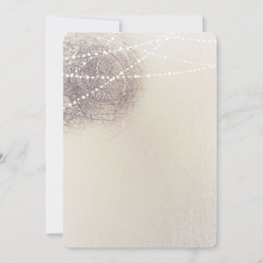 Invitation Écorce rustique Pays Écorce Mariage minimal (Dos)