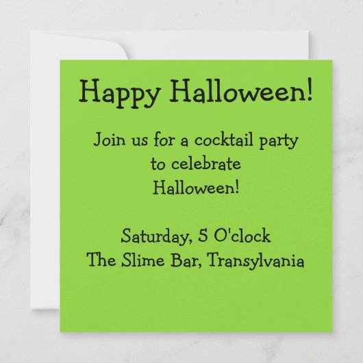 Invitation Écoulement mince (Dos)