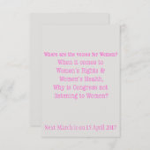 Invitation Écouter les femmes (2017) (Devant / Derrière)