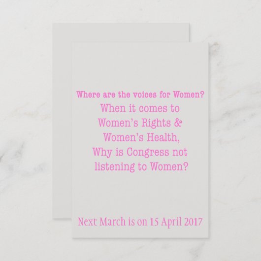 Invitation Écouter les femmes (2017) (Devant / Derrière)