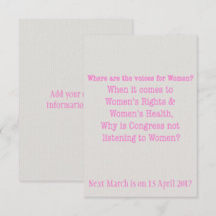 Invitation Écouter les femmes (2017)