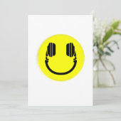 Invitation écouteurs dj face heureux edphone musique edm (Debout devant)