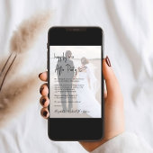 Invitation Écran Chic Photo Overlay Mariage Réception