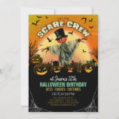 Invitation Écran de surveillance Halloween Anniversaire ou fê (Devant)