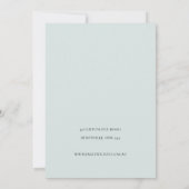 Invitation Écran d'oreille Pastel Blue Green Foliage Bunch (Dos)
