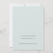 Invitation Écran d'oreille Pastel Blue Green Foliage Bunch (Dos)