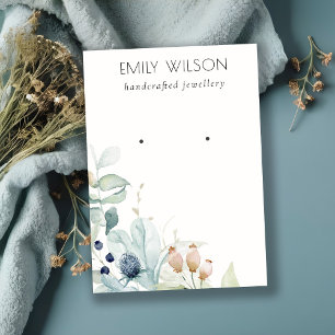 Invitation Écran d'oreille Pastel Blue Green Foliage Bunch