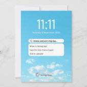 Invitation Écran Funny Phone Lock Enregistrer la date (Devant)