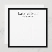 Invitation Écran moderne à cheveux blancs noirs (Devant / Derrière)