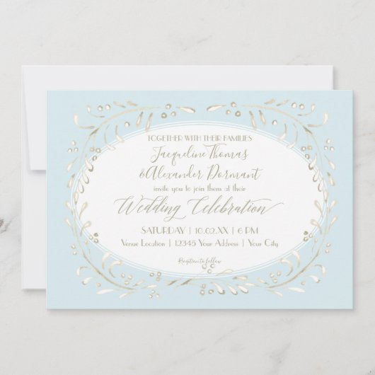 Invitation Écran moderne simple Folio Bleu Script (Devant)