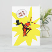 Invitation Écrevisses de partie de partie/invitations de (Debout devant)