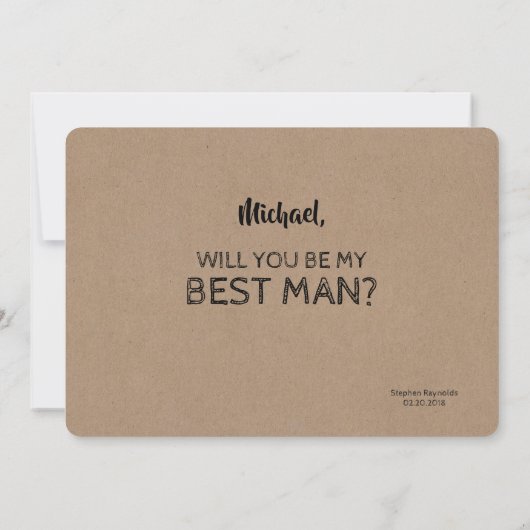 Invitation Écrire un discours - Drôle Groomsman Proposition (Dos)