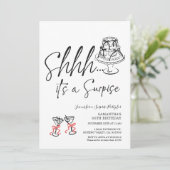 Invitation Ecrit à la main C'est un gâteau surprise fête d'an (Debout devant)